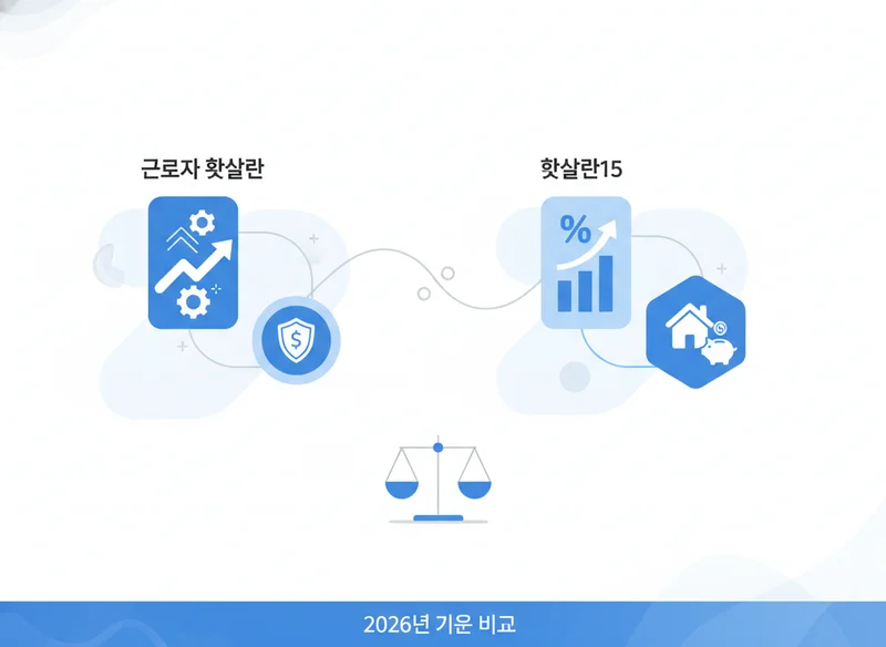 2. 근로자 햇살론 vs 햇살론15: 2026년 기준 비교